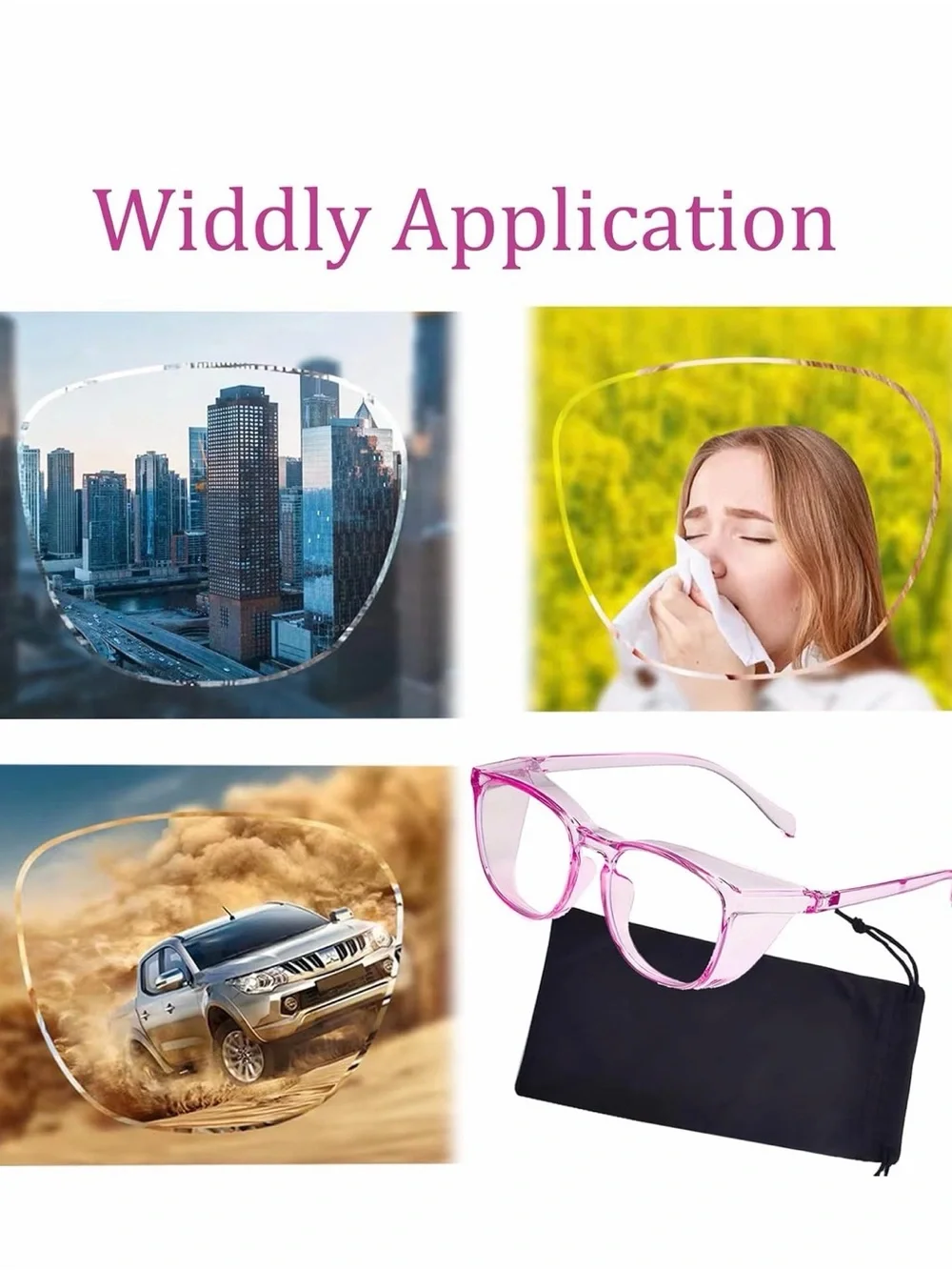 3 PCS Safety Glasses Goggles For Women Nurses Protective Eyewear,Anti Fog Saf...
